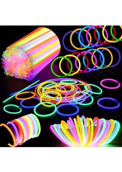 Parti Aydınlatma Fosforlu Çubuk Işıklı 100 Adet Glow Çubuk Işklı Aydınlatma 24 Saat Boyunca Parlaklk fırsatları