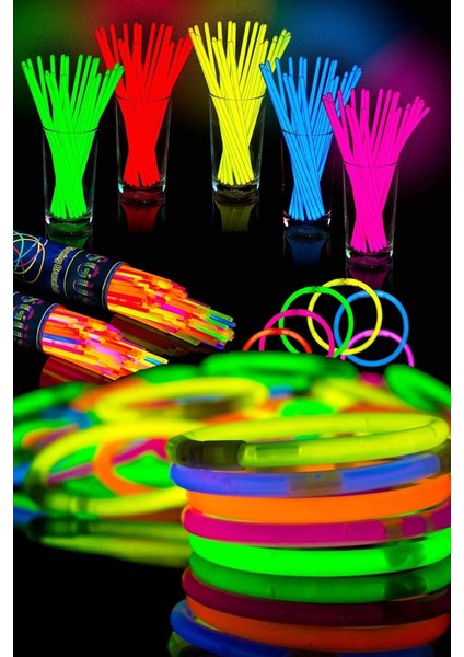 Parti Aydınlatma Fosforlu Çubuk Işıklı 100 Adet Glow Çubuk Işklı Aydınlatma 24 Saat Boyunca Parlaklk indirimleri