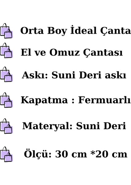 Kadın Fermuarlı, Fularlı Deri Askılı Gece ve Gündüz Şık Çanta El ve Omuz Çantası fırsatları