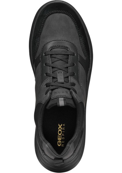 Erkek Siyah Nebula Bağcıklı Kumaş Sneaker U46E1A0BCEKC9999