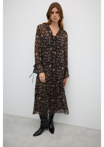 Leopar Desenli Midi Boy Etek Standart Renk K2611008_089 indirimleri
