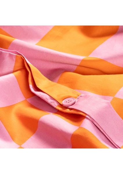 Lahor 300 Tc Pamuk Saten Nevresim Seti 200X220 cm Pembe