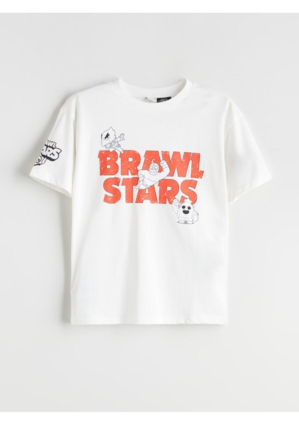 Yeni Sezon Bisiklet Yaka Brawl Stars Baskılı Erkek Çocuk Tişört modelleri