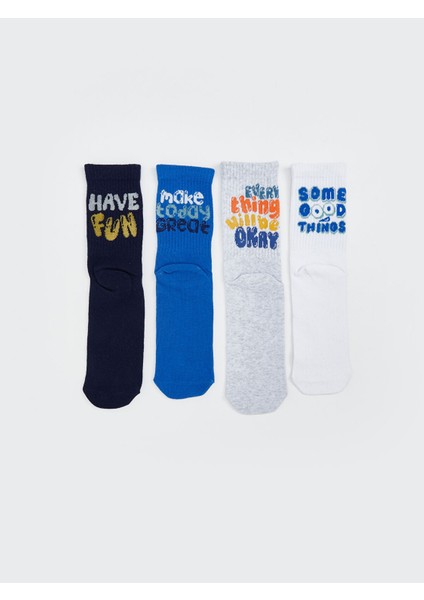 Yeni Sezon Desenli Erkek Çocuk Soket Çorap 7'li