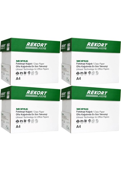 Rekort A4 80GR/M2 Fotokopi Kağıdı 10000 Adet (20PK*500)