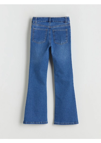 Lcw Kids Indigo Flare Fit Kız Çocuk Jean Pantolon ve Toka 2'li modelleri