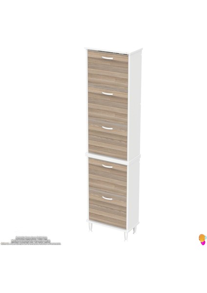Uygar 2 Li Cordoba Renk Kapı Önü Ayakkabılık 5 Düşer Kapak 10 Göz Bölme Ayakkabılık 52X205X 26 cm indirimleri