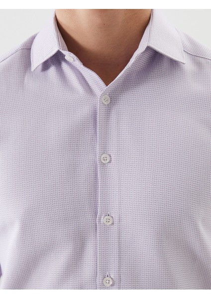 Yeni Sezon Slim Fit Uzun Kollu Armürlü Erkek Gömlek modelleri