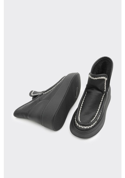 Düz Taban Hakiki Deri Kadın Bot indirimleri