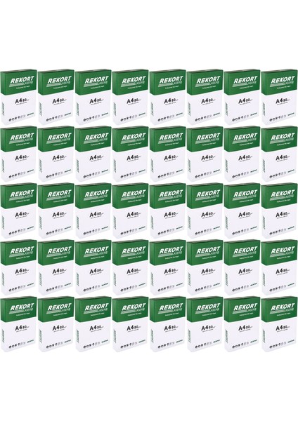 Rekort A4 80GR/M2 Fotokopi Kağıdı 20000 Adet (40PK*500) modelleri