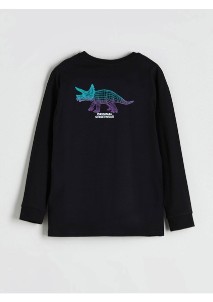 Yeni Sezon Bisiklet Yaka Baskılı Erkek Çocuk Pijama Üst fiyatları