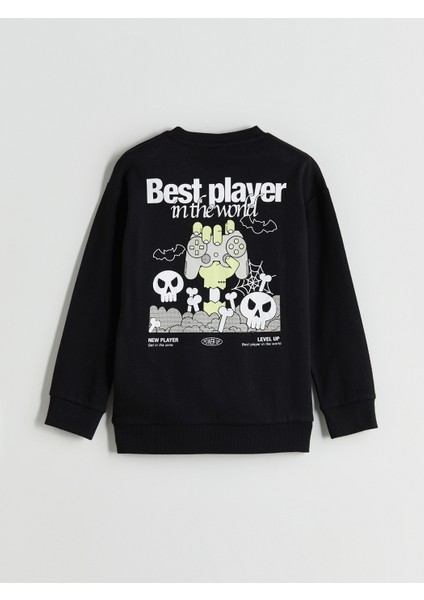 Yeni Sezon Bisiklet Yaka Baskılı Erkek Çocuk Tişört