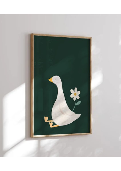 (Çerçevesiz) Sevimli Ördek Çocuk ve Bebek Odası Poster
