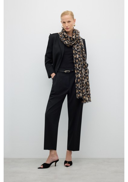 Leopar Desenli Şal Standart Renk K2684105_089 fiyatları