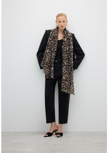 Leopar Desenli Şal Standart Renk K2684105_089 modelleri