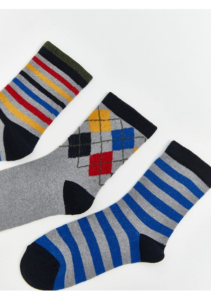 Yeni Sezon Desenli Erkek Çocuk Soket Çorap 3'lü fiyatları