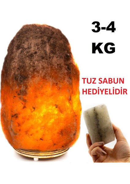 Doğal Çankırı Kaya Tuzu Lambası 3/4 Kg, Sağlıklı ve Şık Aydınlatma Seçeneği