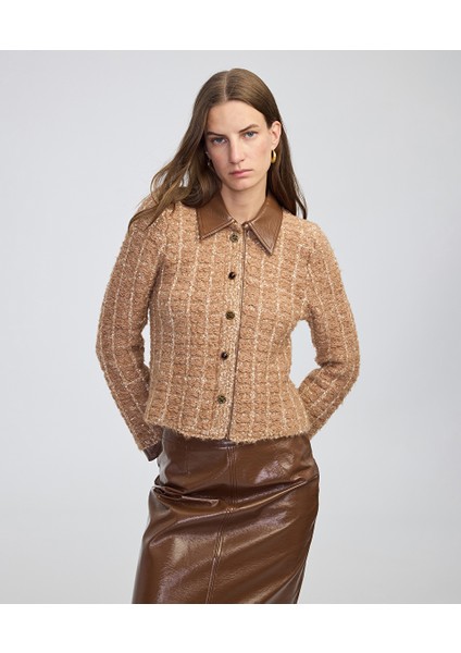 Karma Düğmeli Kontrast Yaka Ceket IW6250005099027