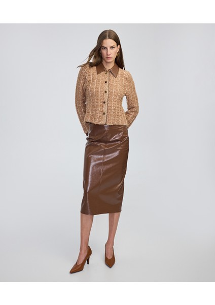 Karma Düğmeli Kontrast Yaka Ceket IW6250005099027 fiyatları