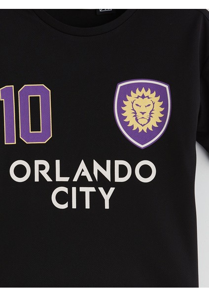Yeni Sezon Bisiklet Yaka Orlando City Baskılı Erkek Çocuk Tişört modelleri