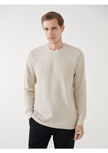 Yeni Sezon Bisiklet Yaka Uzun Kollu Erkek Sweatshirt
