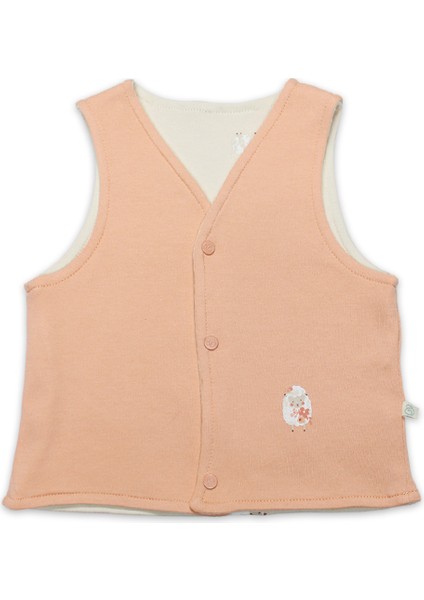 Bistyle Yelek Çift Taraflı Fluffy And Lovely 18106 Bej