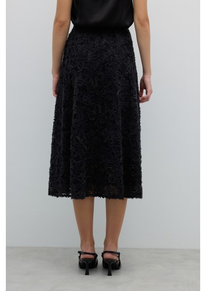 Beli Lastikli Kloş Midi Boy Etek Siyah K2615043_001 fiyatları