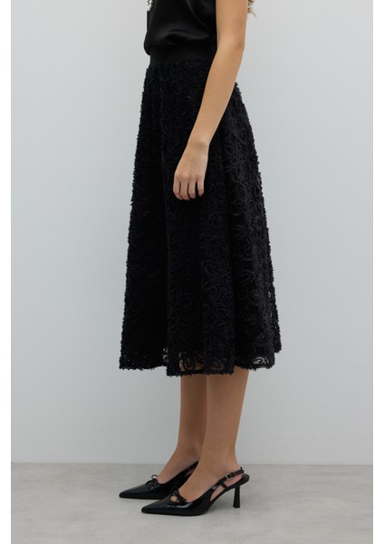Beli Lastikli Kloş Midi Boy Etek Siyah K2615043_001 fırsatları