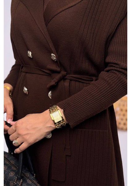 Triko Yelek 18336 Kahverengi indirimleri