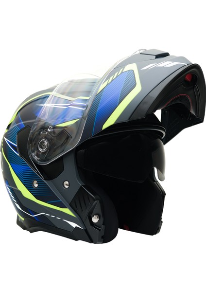 Gp My Helmet MKS002-EGBY Güneş Vizörlü Şeffaf Çene Açılır Motosiklet Kaskı Xxl modelleri