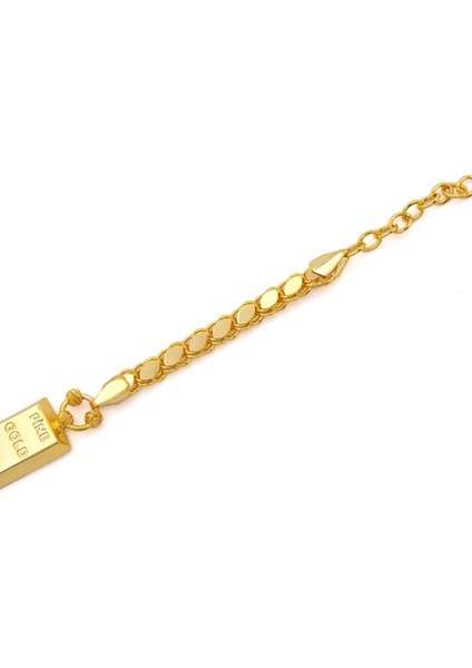 İmitasyon Altın Kaplama Arpa Zincir Desenli Külçe Bileklik BLK-1153 modelleri