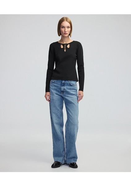 Metal Aksesuarlı Cutout Triko IW6240050285001 modelleri