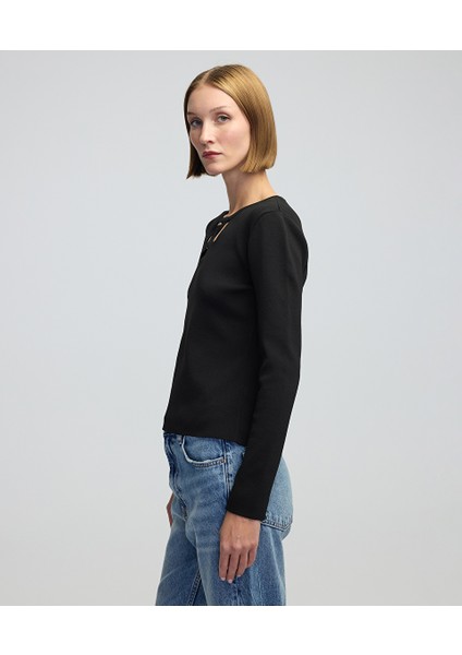 Metal Aksesuarlı Cutout Triko IW6240050285001 fırsatları