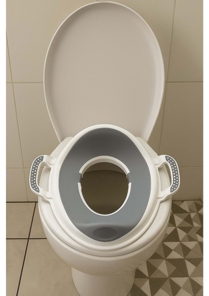 El Destekli Çocuk Klozet Adaptörü, Renkli Tuvalet Eğitimi Lazımlık Aparatı