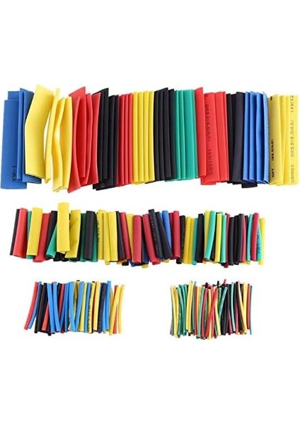 Kutulu Makaron Isı Ile Daralan Kablo Seti 328 Adet 8 Boy 5 Renk modelleri