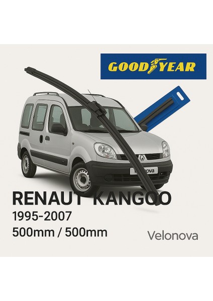 Good Year 2’li Set Araca Özel Silecek Takımı Renault Kangoo 1995-2007 Ön Cam Sileceği 500MM-500MM