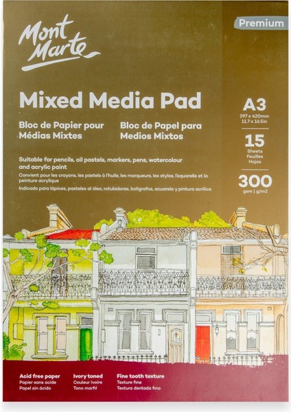 mm Karışık Media Ped Premium 300GR A3 15 Sayfa