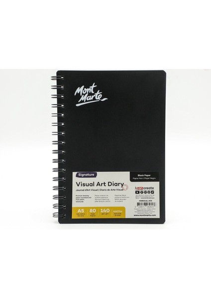mm Sanat Günlüğü Siyah 140GSM A5 80SAYFA Signature