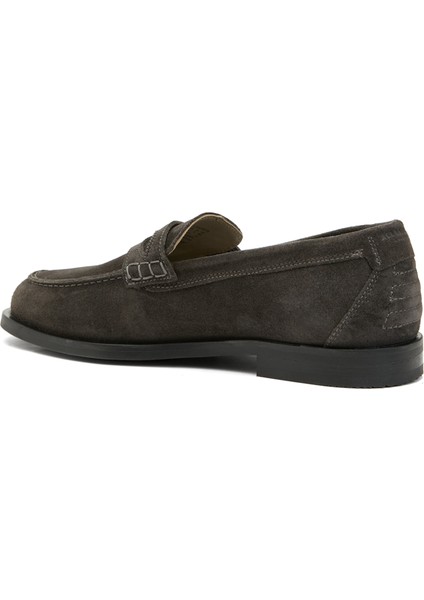 Harmon Gri Erkek Deri Loafer modelleri
