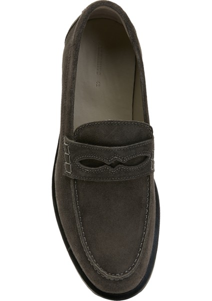 Harmon Gri Erkek Deri Loafer fırsatları