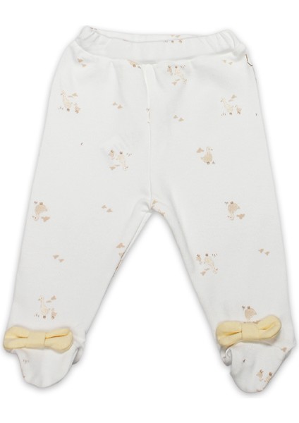 Bistyle Patikli Alt Welcome Baby Duck 16107 Sarı-Ekru