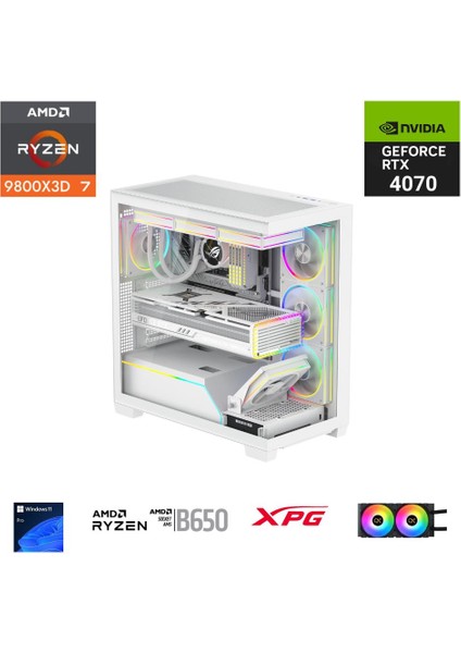 Ryzen 7 9800X3D 32GB Ddr5 1tb M.2 Rtx 4070 B650 750W 240M
