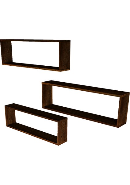 DF05105 3'lü Raf Kitaplık Duvar Rafı Dekoratif Kitaplık fırsatları
