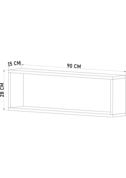 DF05105 3'lü Raf Kitaplık Duvar Rafı Dekoratif Kitaplık indirimleri