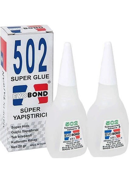 Orjinal 502 Japon Yapıştırıcı *2 Adet Sıvı Şeffaf Hızlı Kurur Güçlü Etkili