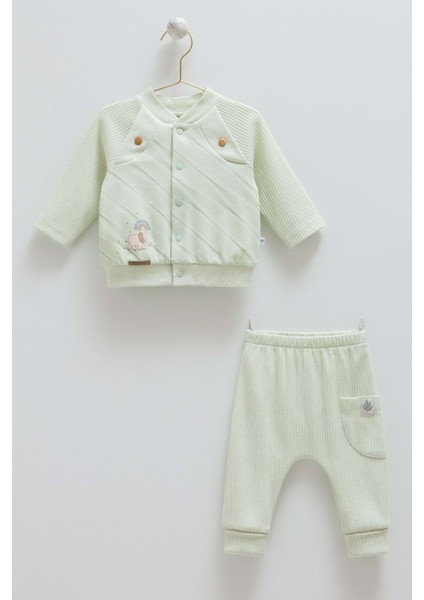Good Baby Çıtçıtlı Alt Üst Takım - Caramell - TKE1834 - Yeşil - 9 - 12 Ay - TKE1834-YEŞIL-9 - 12 Ay Yeşil