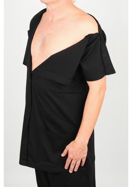 Cure Adaptif Ameliyat Sonrası Siyah Tedavi ve Hasta Bakım Kıyafeti Kateter - Port ve Damar Yolu Tedavisinde Kullanılabilir indirimleri