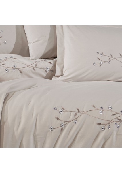 Premium Loren Taş - Poplin Çift Kişilik Nakışlı Nevresim Takımı modelleri