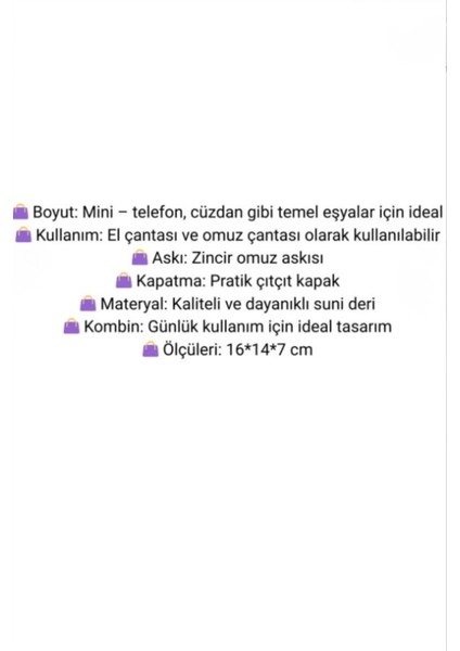 Kadın Kapitone Fularlı Zincir Askılı El ve Omuz Çantası Minimal fırsatları