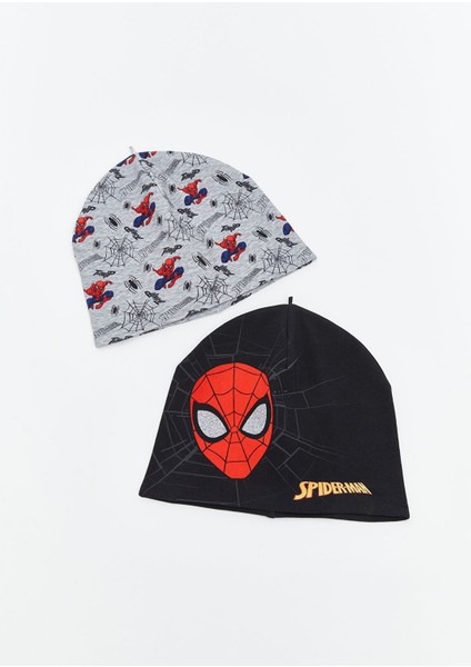 Yeni Sezon Spider-Man Baskılı Erkek Çocuk Bere 2'li